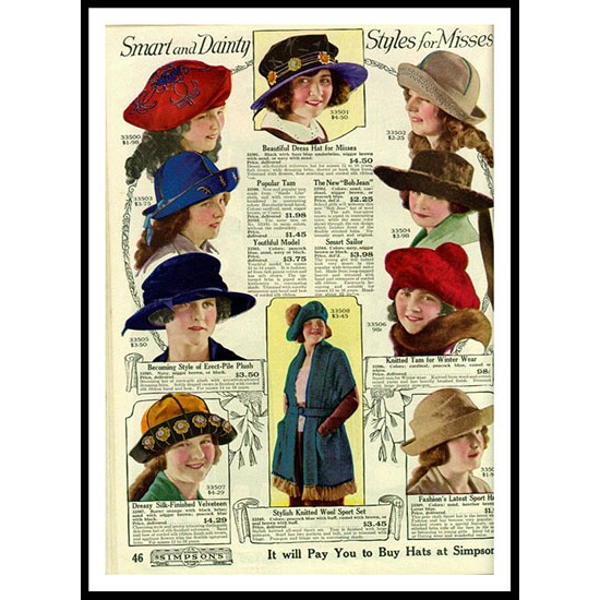 1922 Simpson Catalog 13, A New Print Of a Fashion Poster