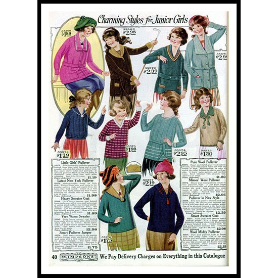 1922 Simpson Catalog 19, A New Print Of a Fashion Poster