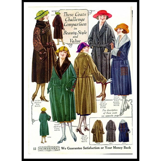 1922 Simpson Catalog 2, A New Print Of a Fashion Poster