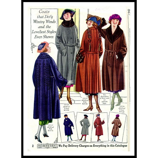 1922 Simpson Catalog 4, A New Print Of a Fashion Poster