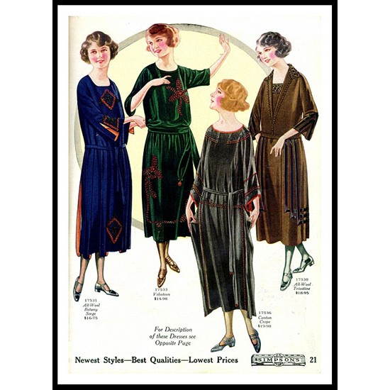 1922 Simpson Catalog 5, A New Print Of a Fashion Poster