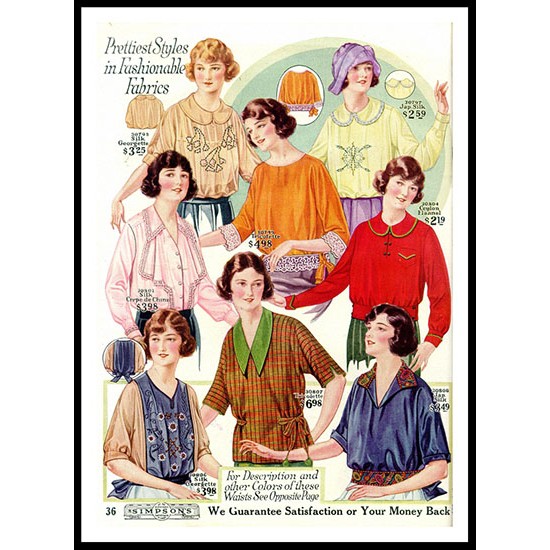 1922 Simpson Catalog 8, A New Print Of a Fashion Poster