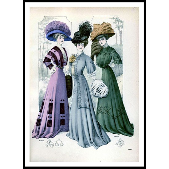 Edwardian Fashion Series 1 - 4, A New Print Of a Fashion Poster