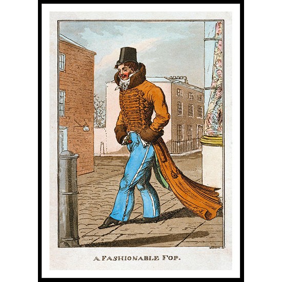 Fashionable Fop, A New Print Of a Fashion Poster