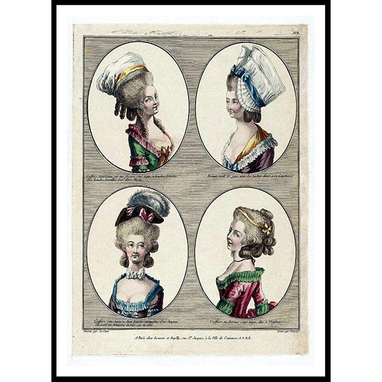 Gallerie Des Modeset Costumes Francais 1780 c, A New Print Of a Fashion Poster