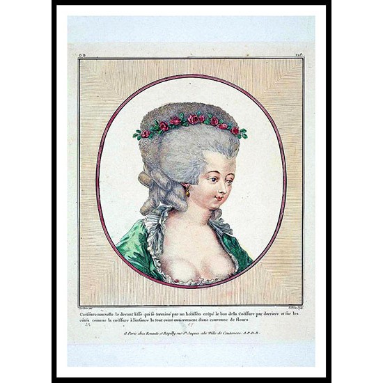 Gallerie Des Modeset Costumes Francais 1780 f, A New Print Of a Fashion Poster