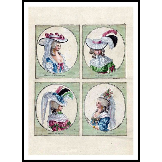 Gallerie Des Modeset Costumes Francais 1785 a, A New Print Of a Fashion Poster