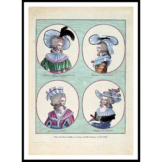 Gallerie Des Modeset Costumes Francais 1785 e, A New Print Of a Fashion Poster