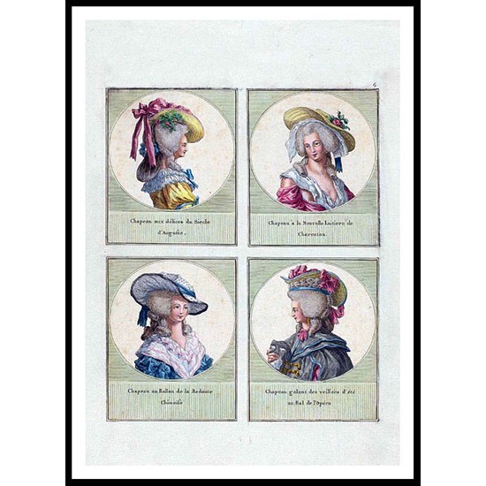 Gallerie Des Modeset Costumes Francais 1785 g, A New Print Of a Fashion Poster