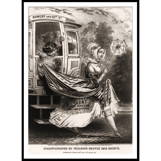 Inconvenience 1848, A New Print Of a Fashion Poster