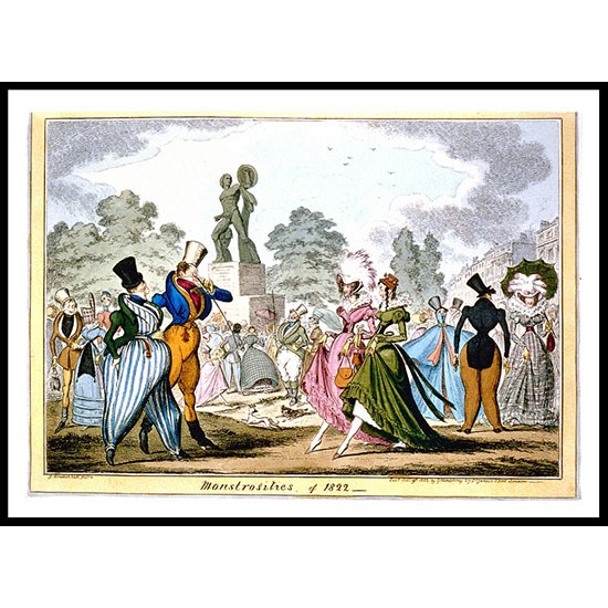 Monstrosities Of 1822, A New Print Of a Fashion Poster