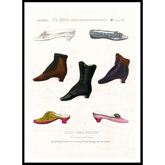 Shoe Fashions Winter 1868, A New Print Of a Fashion Poster