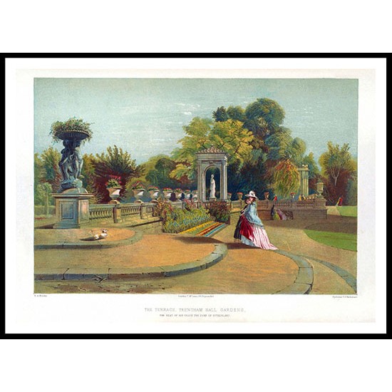 Gardens of England 04, A New Print Of a Vintage Flower Poster