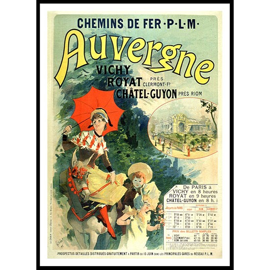 Auvergne 1893, A New Print Of a Vintage French Ad