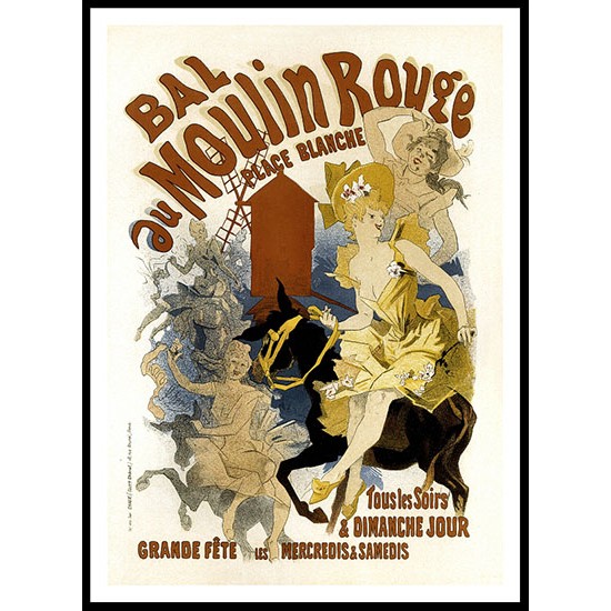 Bal Moulin, A New Print Of a Vintage French Ad