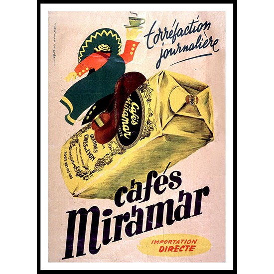 Cafes Miramar, A New Print Of a Vintage French Ad