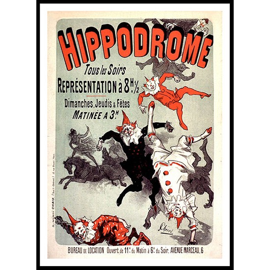 Hippodrome 1885, A New Print Of a Vintage French Ad