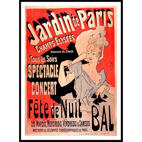 Jardin 1890, A New Print Of a Vintage French Ad