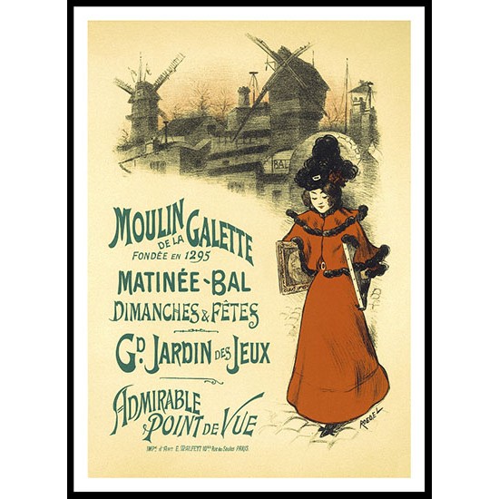 Moulin Galette, A New Print Of a Vintage French Ad