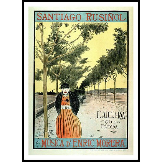 Rusinol Santiago 1891, A New Print Of a Vintage French Ad