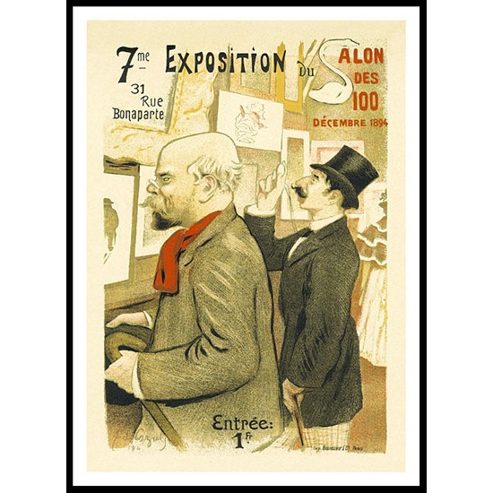 Salon Des 100, A New Print Of a Vintage French Ad