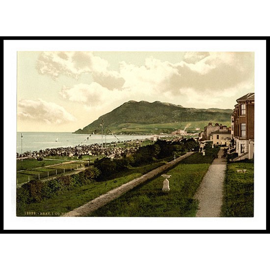 Bray ICo Wicklow Ireland, A New Print Of a Vintage Irish Photochrom