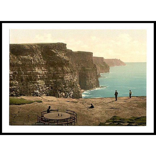 Cliffsat Moher Clare Cojpg, A New Print Of a Vintage Irish Photochrom