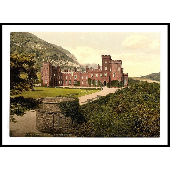 Garron Tower Hotel Co Antrim, A New Print Of a Vintage Irish Photochrom