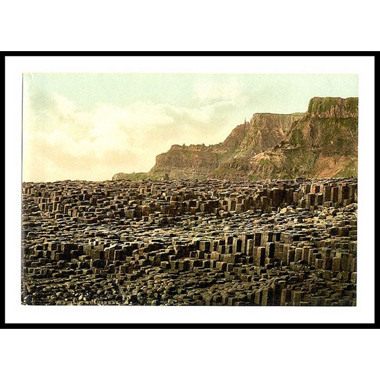 Giants Causeway Co Antrim, A New Print Of a Vintage Irish Photochrom