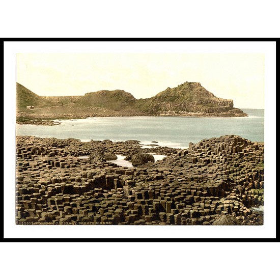 Giants Causeway The Steuchans Co Antrim Ireland, A New Print Of a Vintage Irish Photochrom