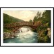 Glenariff Rustic Bridge Co Antrim Ireland, A New Print Of a Vintage Irish Photochrom