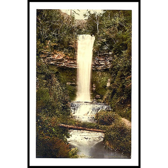 Glencar Fall Co Sligo, A New Print Of a Vintage Irish Photochrom