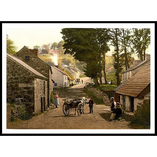 Glenoe Village Co Antrim, A New Print Of a Vintage Irish Photochrom