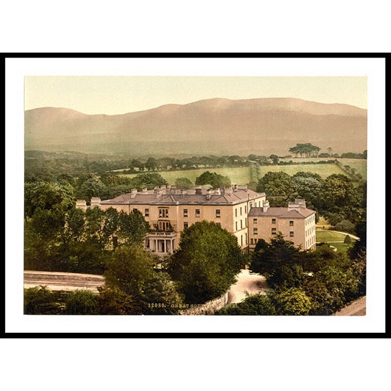 Killarney Great Southern Hotel Co Kerry Ireland, A New Print Of a Vintage Irish Photochrom