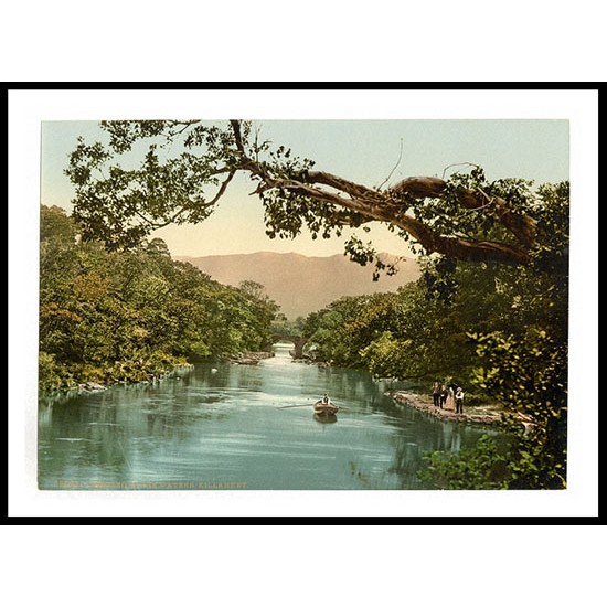 Killarney Meetingofthe Waters Co Kerry Ireland, A New Print Of a Vintage Irish Photochrom