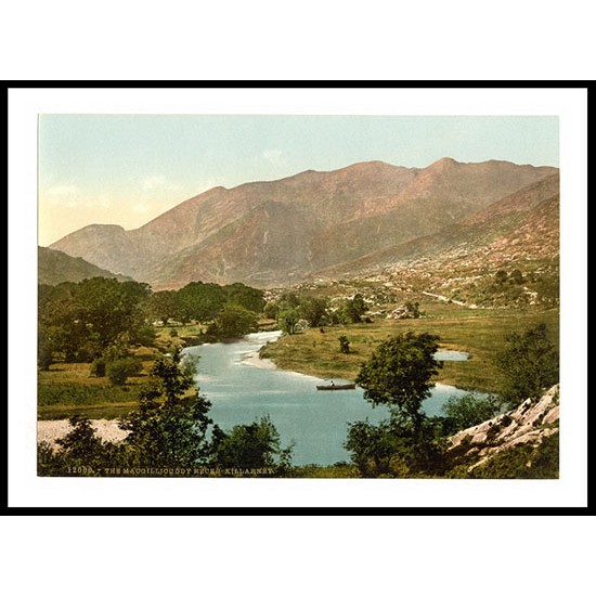 Killarney The Macgillicuddy Reeks Co Kerry Ireland, A New Print Of a Vintage Irish Photochrom