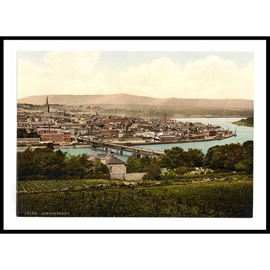 Londonderry Co Limerick Ireland, A New Print Of a Vintage Irish Photochrom