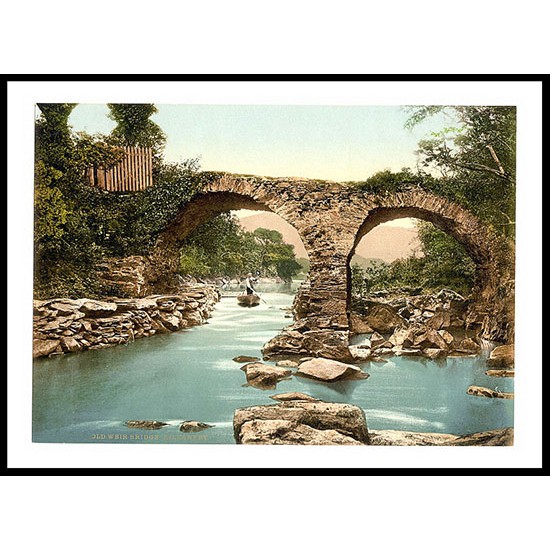 Old Weir Bridge Killarney Co Kerry, A New Print Of a Vintage Irish Photochrom