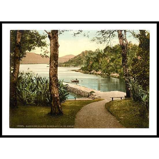 Parknasilla Garinish Island Co Kerry Ireland, A New Print Of a Vintage Irish Photochrom