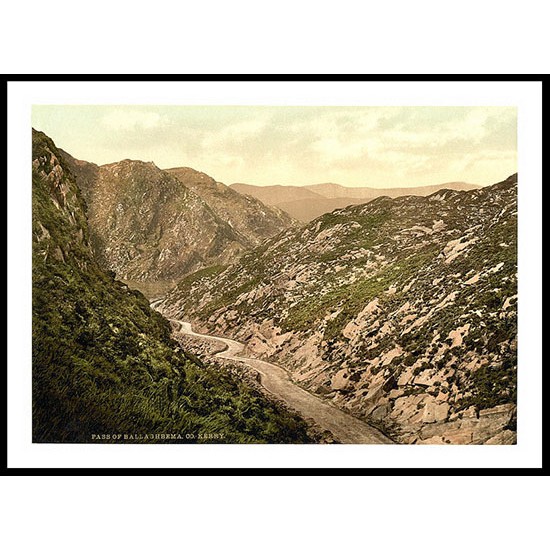 Passof Ballaghbema Co Kerry, A New Print Of a Vintage Irish Photochrom