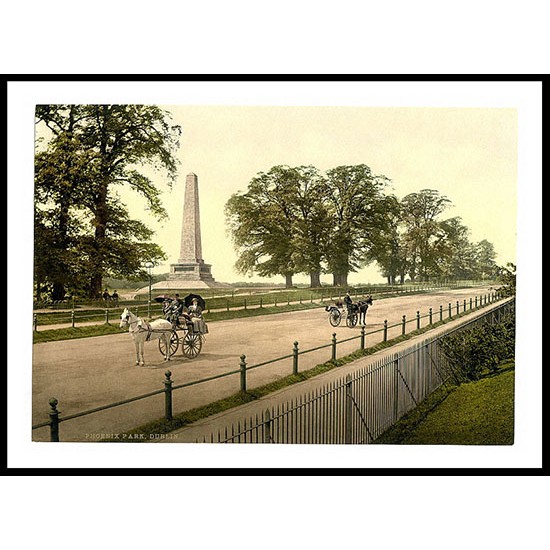 Phoenix Park Dublin Co Dublin, A New Print Of a Vintage Irish Photochrom