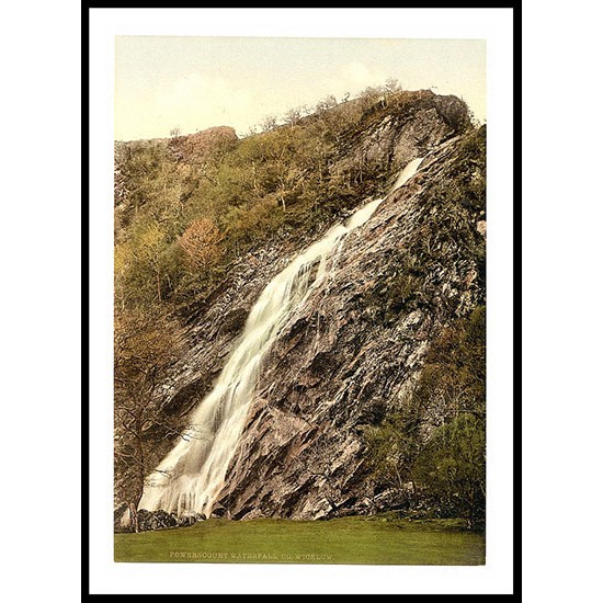 Powerscourt Waterfall Co Wicklow, A New Print Of a Vintage Irish Photochrom