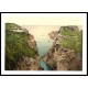 Rope Bridge Carricka Rede Co Antrim, A New Print Of a Vintage Irish Photochrom