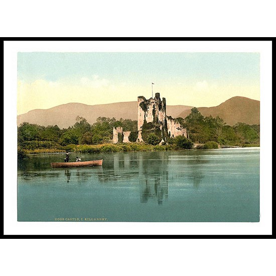 Ross Castle Co Kerry, A New Print Of a Vintage Irish Photochrom