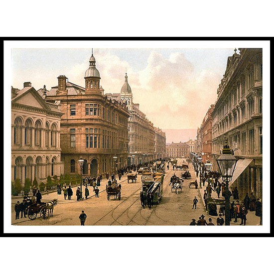 Royal Avenue Belfast Co Antrim, A New Print Of a Vintage Irish Photochrom