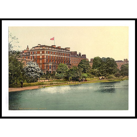 Shelbourne Hotel Dublin Co Dublin, A New Print Of a Vintage Irish Photochrom