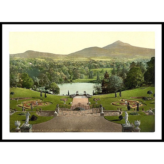 Sugar Loaf Mountainfrom Powerscourt Co Wicklow, A New Print Of a Vintage Irish Photochrom