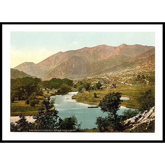 The Macgillicuddy Reeks Killarney Co Kerry, A New Print Of a Vintage Irish Photochrom