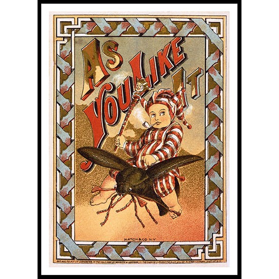 As You Like It Tobbaco 1869, A New Print Of a Vintage Label