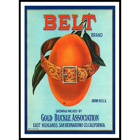 Belt, A New Print Of a Vintage Label